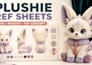 design plushie reference sheets, oc mascots, plush toy design, tech packs